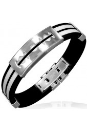 SALE - Unisex apyrankė su plieno dekoracija